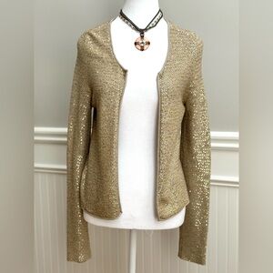 Fitted cardigan in cotton + gold paillettes by Zadig&Voltaire deluxe